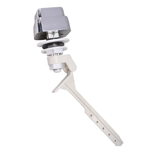 Toilet Handle Tank Flush Lever,Push Button Toilet Tank Handle Replacement for Universal Side Mount Toilet Trip Lever Tank Flush Lever