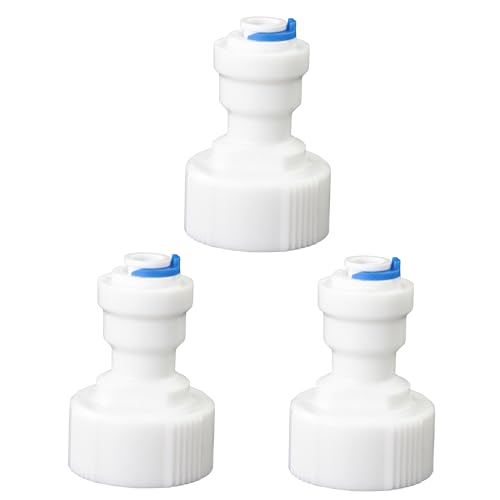 3/4" Female Thread Straight to 1/4" OD Push-to-Connect, RO Water Filter Hose Connector, Pre-Purifier & Water Purifier Plastic Adapter (3-Pack) - style: 1/4” Tube to 3/4” Female Thread