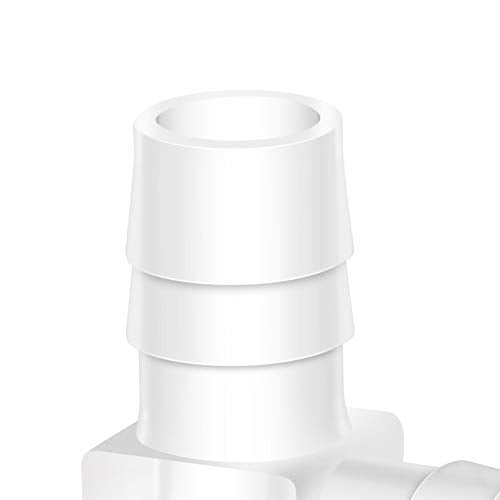 Quickun 1/2" Hose Barb 90 Degree Elbow L Fitting, Plastic 2 Way Equal Barbed Joint Splicer Mender Union Adapter Hose Fitting (Pack of 5) - size: 1/2" (5Pcs)