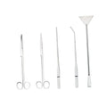 Levemolo Stainless Steel Aquascaping Tool for Aquatic Plants Kit Straight Curved Tweezers Scissors and Spatula for Aquarium Plant Care and Maintenance
