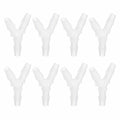 MECCANIXITY 8pcs Plastic Hose Barb Fitting, 5/16" x 5/16" Y Shape Tee Barbed Hose Pipe Fitting Splicer Mender Joint Adapter for Water Liquid Fuel Line Tube, Clear - size: 5/16" x 5/16"