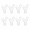 MECCANIXITY 8pcs Plastic Hose Barb Fitting, 3/4" x 3/4" Y Shape Tee Barbed Hose Pipe Fitting Splicer Mender Joint Adapter for Water Liquid Fuel Line Tube, Clear - size: 3/4" x 3/4"