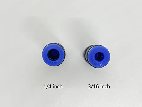 zjxed 1/4" OD x 3/16" OD Pneumatic quick Connector Push to Connect fittings Straight reducer Union/Coupler (Pack of 10) - size: 1/4 inch-3/16 inch