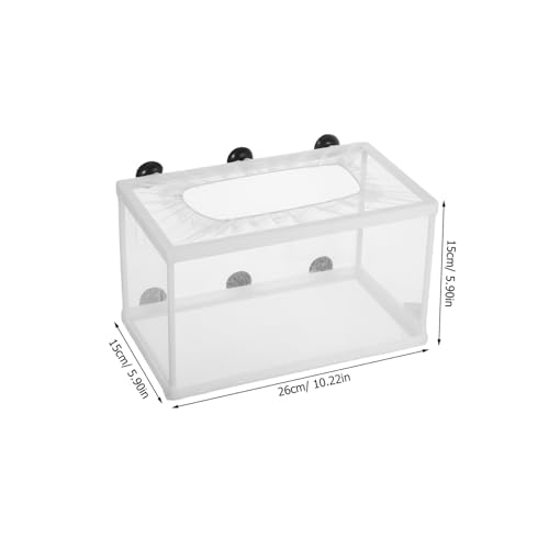 Aquarium Mesh Fish Net for Fry Incubator Suction Cup Breeding Box Betta Fish Aquarium Net