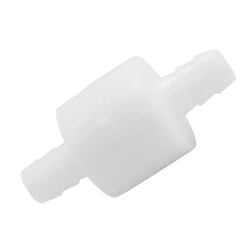 5/16" One Way Inline Check Valve 2 Pcs, Non Return Ozone Resistance PVDF Plastic One-Way Fuel Oil Water Gas Pump Air Check Valve - size: 5/16 Inch