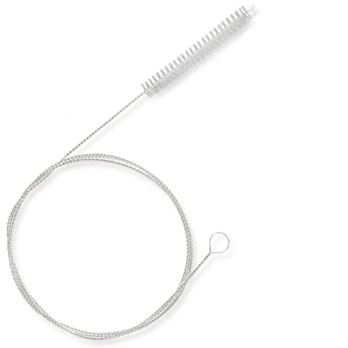 72 Inches Drain Brush, Flexible Nylon Brush for Cleaning Sunroof Drain, Refrigerator Drain, Aquarium Filter, Siphon Hose (White) - color: White