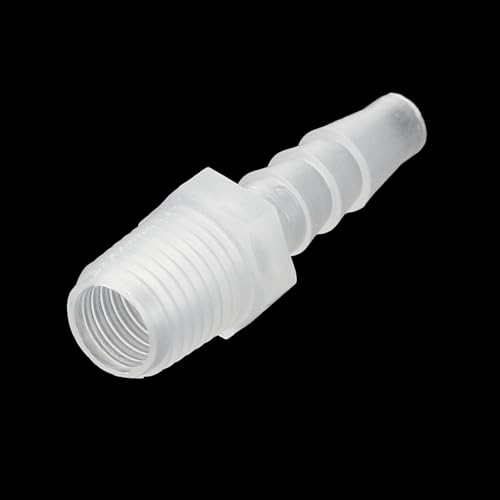 PATIKIL 1/4" Barb x 1/4" G Male Connector, 5 Pcs Plastic Hose Barb Fitting Industrial Hose Barb to Pipe Fitting Connect for Water Liquid Air Fuel - size: 1/4" x 1/4"