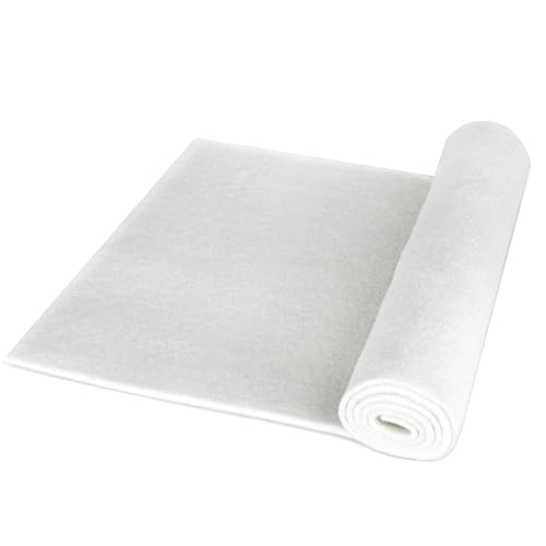 hygger 100 Micron Aquarium Filter Pad Extra Fine Filter Floss for Fish Tank Poly Filter Media Wool Water Polishing Felt 12"x 100" - size: 12"x100"