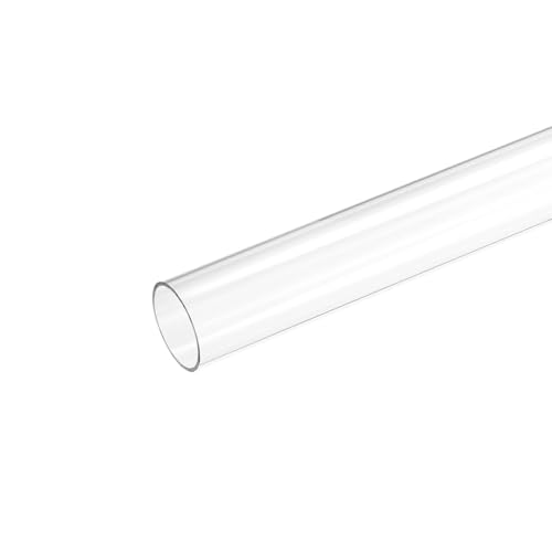 MECCANIXITY Plastic Pipe Rigid Polycarbonate Round Tube Clear 0.67"(17mm) ID 0.78"(20mm) OD 17" (425mm) High Impact for Lighting, Models, Water Plumbing - size: 0.67"IDx0.78"ODx17"