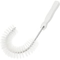 SPARTA Plastic Hook Dusting Brush, Clean-In-Place, Galvanized Wire with Threaded Hole for Dusting Surface of Curved Drains and Pipes, 11.5 Inch Length, White, (Pack of 12) - color: White