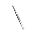 Stainless Steel Tweezers, with Curved Serrated Tip Multipurpose Sewing Machine Tweezers Forceps for Craft Repairing - size: 1 Count (Pack of 1)