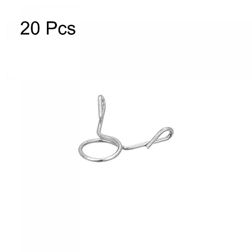 uxcell Fuel Line Hose Clips, 20pcs 6mm ID Fit 7-7.5mm OD Hose 304 Stainless Steel Water Pipe Air Tubing Spring Hose Clamps for Motorcycle Scooter - size: 6mm