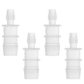 4pcs Plastic Hose Barb Fitting 5/8" to 5/16" Barbed Splicer Mender Joint Adapter Aquarium Clear - size: 5/8"-5/16"