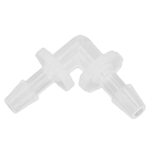 12Pcs Premium Plastic Hose Barb Fittings Elbow Connector Right Angle Barbed Splicer Adapter for Aquarium Lab Tubing Durable PP Material (3.9mm) - size: 3.9mm