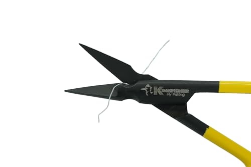 Kingfisher Fly Tying Arrow Scissor, 3.5 Inch, Straight - color: Yellow