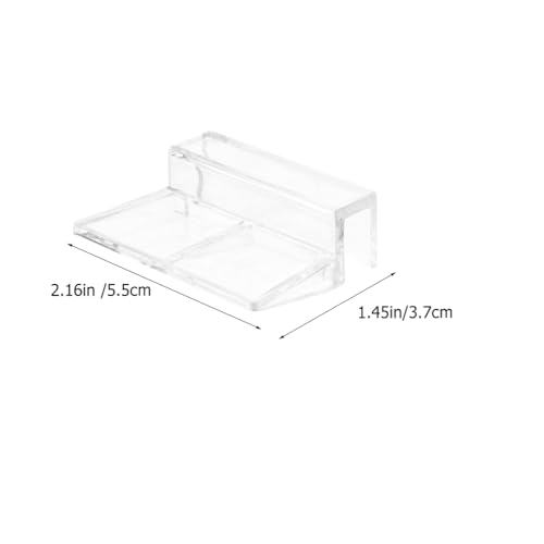 balacoo 8 Pcs Aquarium Cover Bracket - Fish Tank Accessories Fish Tank Lid Handle Aquarium Lid Clip 10mm Acrylic Clip Cover Plate Acrylic Transparent Glass Aquarium Lid Clip Handles