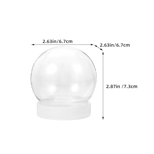 36Pcs DIY Clear Plastic Water Globes Kit, Shatterproof Snow Globes for Bulk Summer Camp Crafts, Kids Pool Party Favors, Beach Souvenirs & Sensory Jars