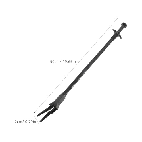 4pcs Long Aquarium Tongs - 20 Inch Plastic Tweezers for Easy Plant Maintenance - Aquarium Grabber Tool for Freshwater and Saltwater Tanks, Fish Feeding 50cm - color: Black