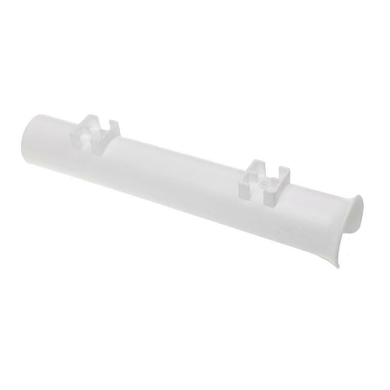 ISURE MARINE Fishing Rod Holder Bracket Wall Mounted Boat Side Mount Tool Holder Tube Links with Screws 2/3/4/6 Pole Tube (White/Black) - color: 2-Pole White
