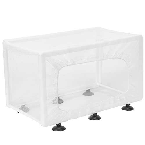 Aquarium Breeder Box with Suction Cups | Detachable Fish Hatchery & Isolation Enclosure | Multi - Functional Incubator for Fry/Unwell Fish/Shrimp | Secure Plastic & Mesh Design - size: L(13x7x2.6cm/5.1x2.8x1in)
