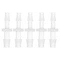 5 Pcs Aquarium Plastic Hose Barb Fitting 3/16" to 1/4" Hose ID Connectors Clear Plastic - size: 3/16"-1/4"