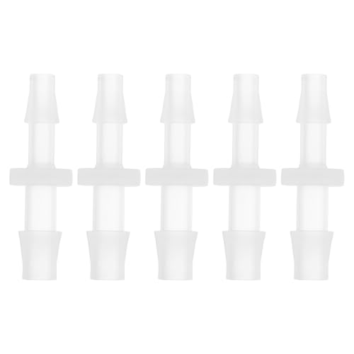 5 Pcs Aquarium Plastic Hose Barb Fitting 3/16" to 1/4" Hose ID Connectors Clear Plastic - size: 3/16"-1/4"