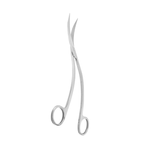 Milisten Stainless Steel Wave Scissors for Aquarium Plants Ergonomic Aquatic Plant Trimming Tool for Fish Tanks