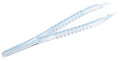 Disposable Sterile Forceps Tweezers 5inch 125mm length Individually Wrapped Transparent Blue Pack of 12 - style: Blue Transparent (Pack of 12)