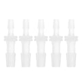 5 Pcs Aquarium Plastic Hose Barb Fitting 1/8" to 3/16" Hose ID Connectors Clear Plastic - size: 1/8"-3/16"