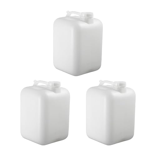 FastRack 6 Gallon Hedpak Water Container with Screw Cap | 3-Pack BPA-Free Food-Grade HDPE, Leak-Resistant White Jug – Ideal for Brewing, Fermenting & Water Storage - size: 3 Pack - 6 Gallon