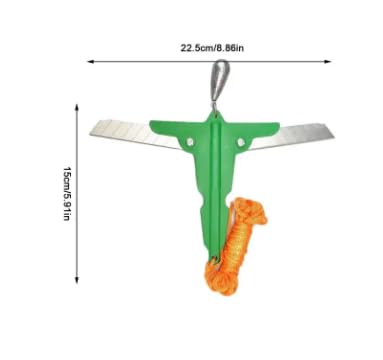 Pack of 1 Fishing Anchor Knife for Weeding Fishing Weeding Tools Aquatic Grass Cutter Multipurpose Collapsible Aquatic Plants Remover Tool