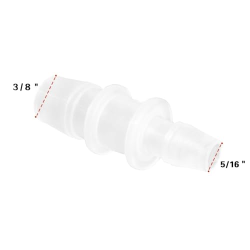 Plastic Hose Barb Reducer Pipe Fittings, 3/8" to 5/16" Hose ID Connectors Joint Splicer Mender Adapter Union Boat Water Air Aquarium O2 Fuel (Pack of 3) - size: 3/8"-5/16", style: 3