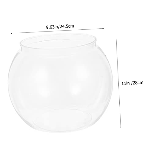 Plastic Round Goldfish Aquarium Fish Tank for Goldfish Fish Bowls Decorative Portable and Easy to Clean - size: 28x28cm