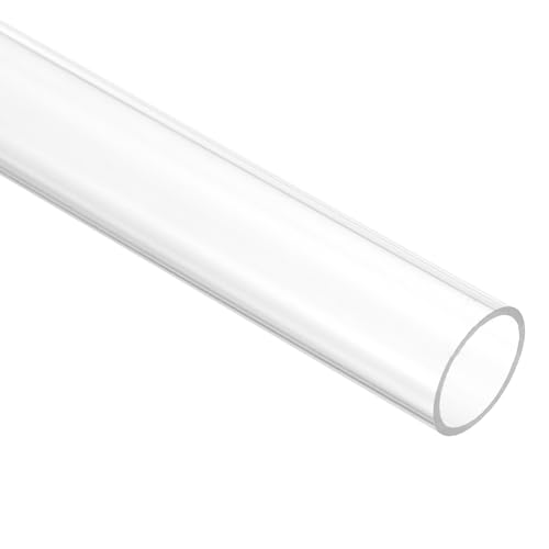 uxcell Rigid Round Clear Tubing 9mm(3/8") ID x 15mm(9/16") OD x 0.5Ft(150mm) Length Plastic Tube - size: 9mm x 15mm x 150mm