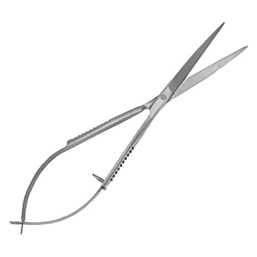 Stainless Steel Waterweed Tool Shears, Spring Rebound Aquatic Plant Trimming Scissors with Curved Blades for Precision Landscaping in Small Fish Tanks