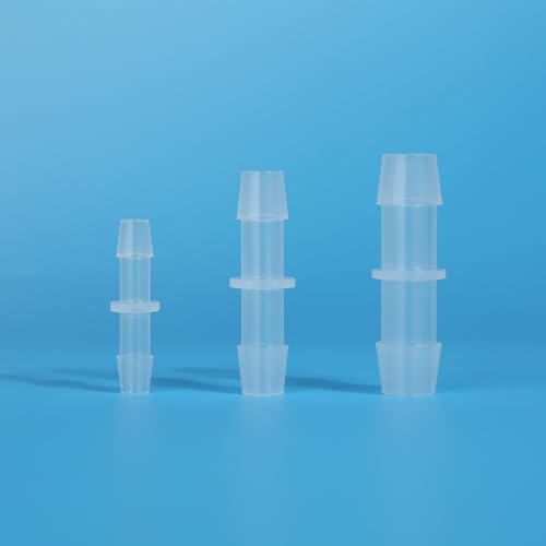 10pcs 1/8" PP Plastic Hose Barb Fitting, Pharmaceutical Polypropylene Barbed Splicer Mender Joint Adapter Union Fittings Connectors - size: 1/8 Inch, style: 10pcs