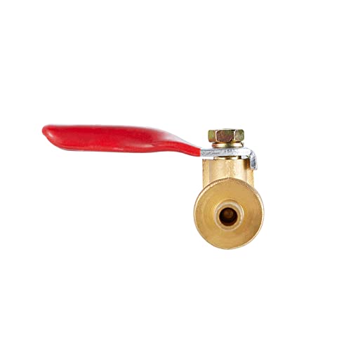Brass Ball Valve Shut Off Switch, Tubing Fitting Straight Coupling Adapter 2pcs (1/4" Barb x 1/4" Barb) - size: 1/4" Barb x 1/4" Barb