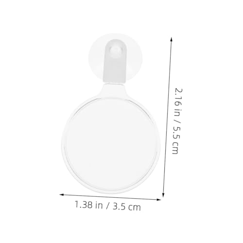 FRCOLOR 4pcs Fish Tank Glass with Cup for Clear Observation of Betta Fish Plants and Animals Acrylic Viewer Lens for Easy Installation