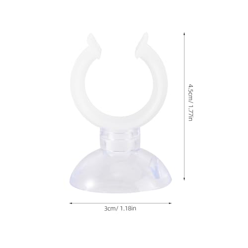 Abaodam 6 Pcs Aquarium Water Pipe Clamp Holder 1/2 Inch Tube Clip with Suction Cups for Fish Tank Air Hose Fixed Clip Small Fish Tank Accessories - size: 4.50X3.00X2.00CM