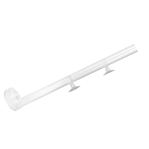 Aquarium Shrimp Feeding Tube and Dish, 40cm Transparent Acrylic Feeder with Suction Cups