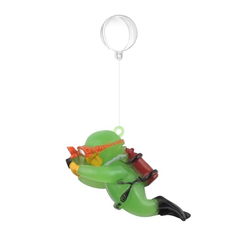 onesimcr Floating Fish Tank Decorations, Aquarium Decorations, Lovely Diver Fish Tank Decorations, Floating Device Fish Tank Accessories，Suitable for All Kinds of Fish Tanks(Light Green)… - color: Light Green
