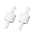 Quickun 3/8" Barb Hose One Way Inline Check Valve Non Return Ozone Resistance PVDF Plastic One-Way Fuel Oil Water Gas Pump Air Check Valve, 2 Pcs - size: 3/8 Inch
