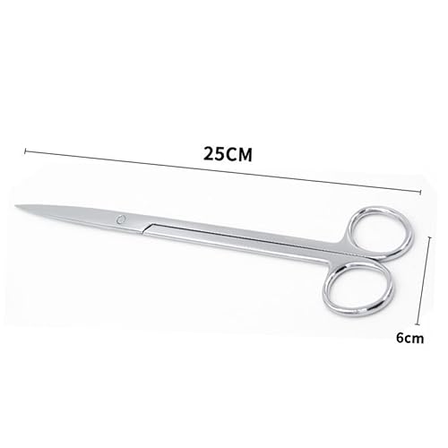 25CM Stainless Steel Aquarium Scissors Long Handle Straight Trimming Shears for Aquatic Plants Mirror Polished Suitable for Freshwater and Saltwater Use