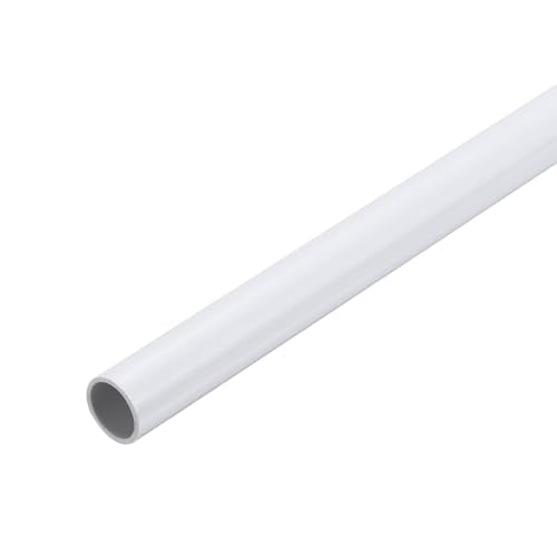 MECCANIXITY 2Pcs 0.47 Inch PVC Rigid Tube Round Pipe 10mm ID 12mm OD 12" High Impact for Water Pipe, Aquarium, Fish Tank, Greenhouse Garden, White - color: White, size: 10mm x 12mm