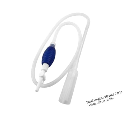 Hemoton Fish Tank Water Changer Manual Pump Siphon Tool Medium Size White Vacuum Gravel for Fish Tank Maintenance