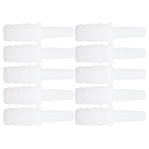 ciciglow 10Pcs Hose Fitting PE Tube Connector Barb Reducer Joint Straight Through Set Kit for Aquarium Fish - Durable Material, Easy to Install (6-11mm Conversion Head)