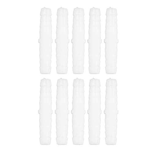 Plastic Hose Barb Fitting, 6mm Straight Equal Barbed Splicer, PE Material, 10 Pieces, for Aquarium and Water Tubing - size: 6-6mm straight through