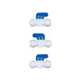 EZRODI 3 Pack Push-to-Connect Plastic Shut Off Valve Fitting (3/8-in OD x 1/4-in OD, Inline Straight Ball Valve), White+Blue - size: 3/8-in OD x 1/4-in OD