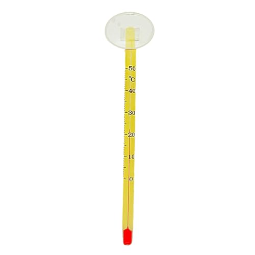 Liquid-in-Glass Aquarium Thermometer for Fishtank Accurate Floating Laboratory Floating - color: Yellow stick waterpr