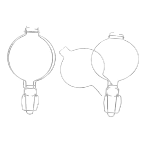 ABOOFAN 2pcs 93mm Stainless Steel Jar Lid Wire Clamps with Spring Buckle, Food-grade Glass Canister Sealing Clips for Kitchen Storage and Canning Supplies